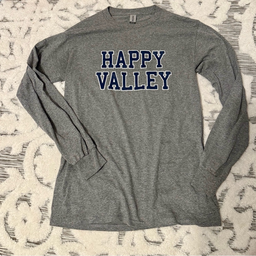 Gray Long Sleeve 'Happy Valley' Penn State Shirt